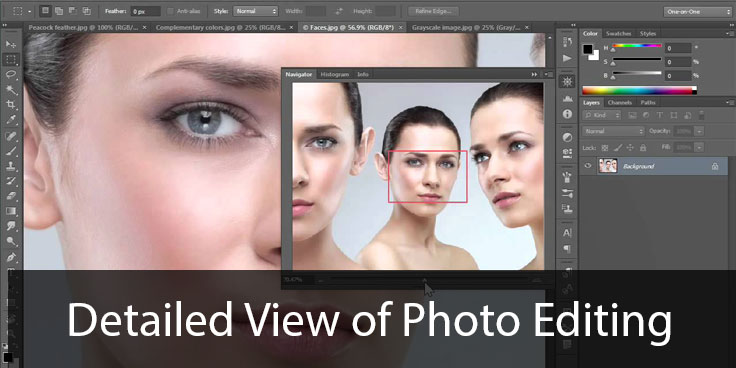 Detailed View of Photo Editing