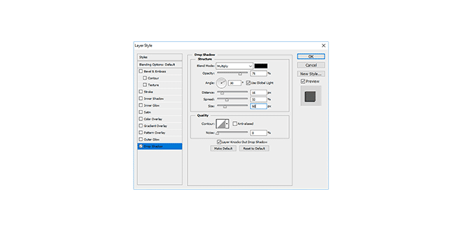 Create Drop shadow