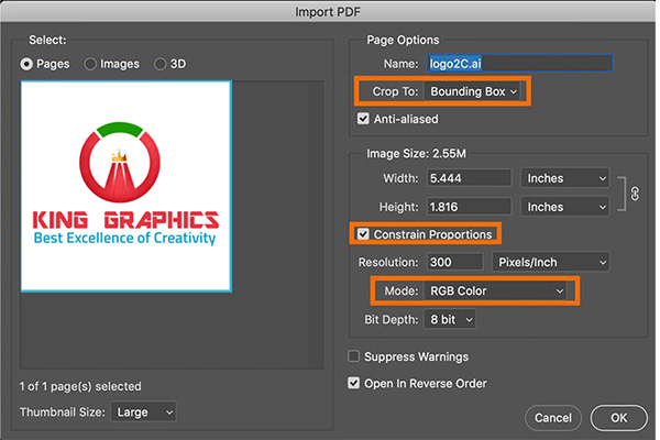 Open your logo file in Photoshop