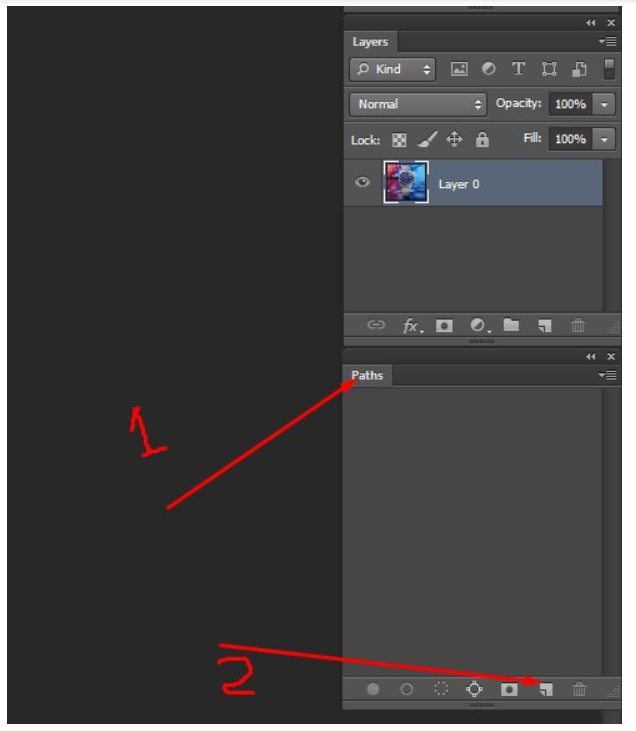 Create path on image with pen tool