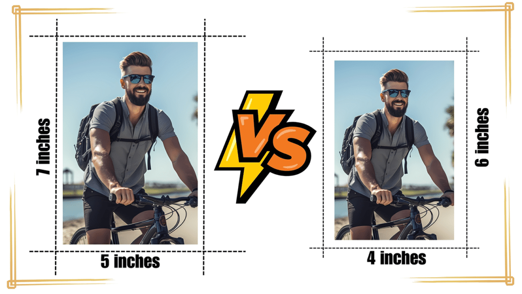 How big is a 5x7 Photo Size in Inches, CM and MM 4x6 vs 5x7