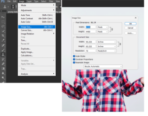 Check the Resolution use photoshop
