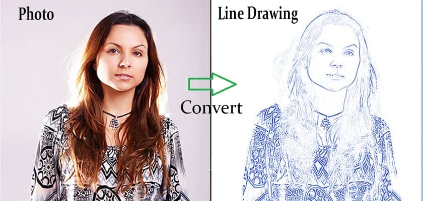 Convert photo to line drowing