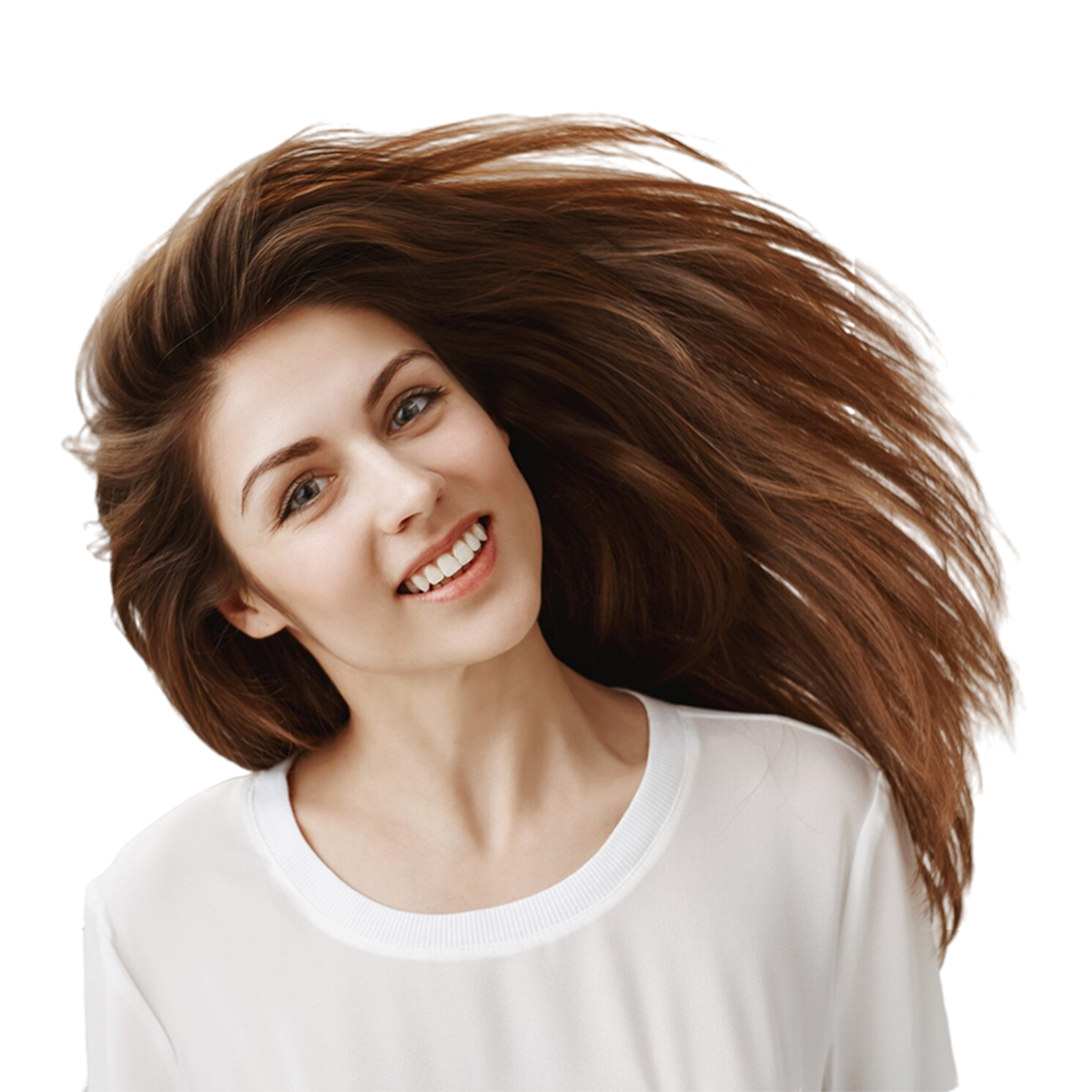 hair masking image of girl